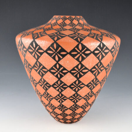 Trancosa, Kevin - 7.5" Tall Jar with Flower Designs (1997)