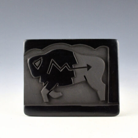 Naranjo, Madeline - "Frolicking" Buffalo Tile