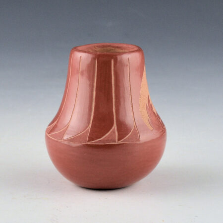 Alternative view of Tapia, Mae - Red Jar with Feathers and Deer (1980s)