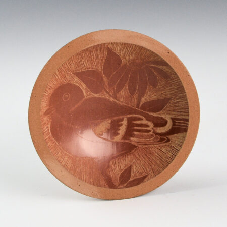 Alternative view of Naranjo, Marian Rose & Ernest - Small Plate with Bird and Flower (1970s)