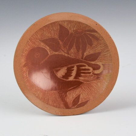 Naranjo, Marian Rose & Ernest - Small Plate with Bird and Flower (1970s)