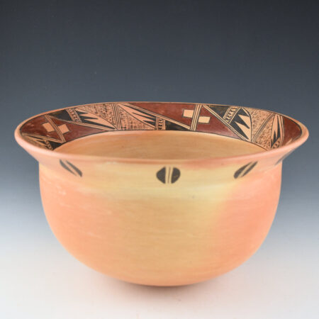 Nampeyo, Priscilla Namingha - Stew Bowl with Painted Rim (1980s)
