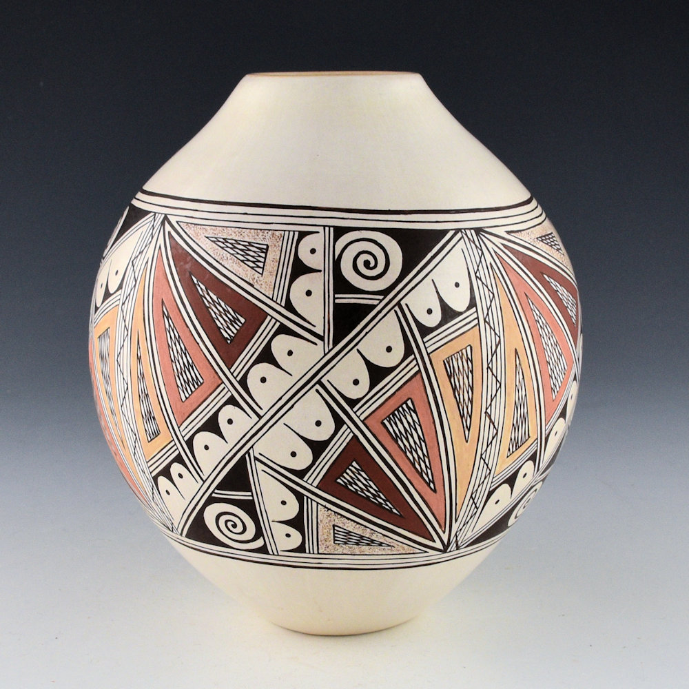 Naha, Rainy - Jar with Multi-Colored Feathers - Image 4