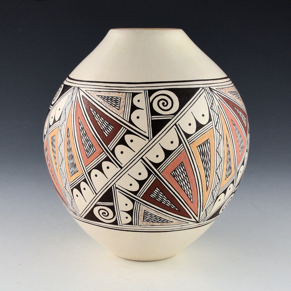 Naha, Rainy - Jar with Multi-Colored Feathers - Image 2