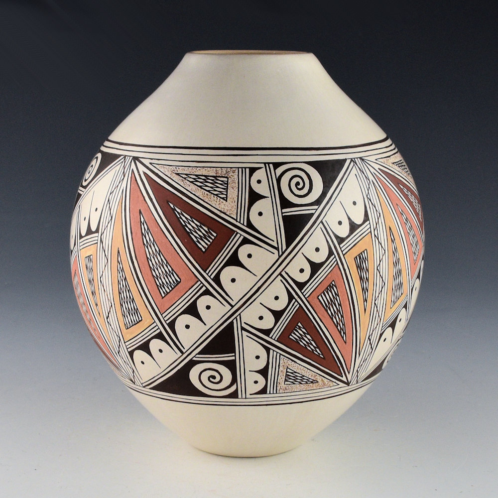 Naha, Rainy - Jar with Multi-Colored Feathers - Image 3