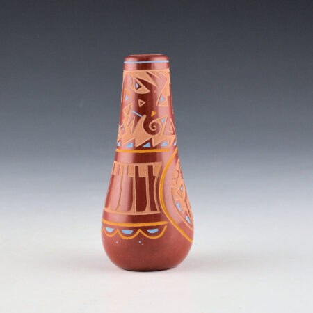 Alternative view of Tafoya, Ray  - Multi-Color Jar with Deer Dancer and Feather Designs (1985)