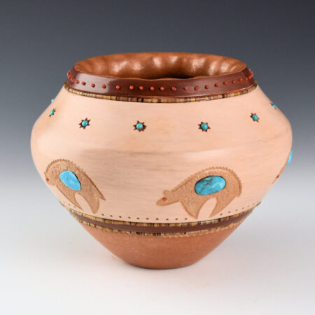 Alternative view of Sanchez, Russell  - Polychrome Jar with Six Bears, Stars, and 80 Inset Stones