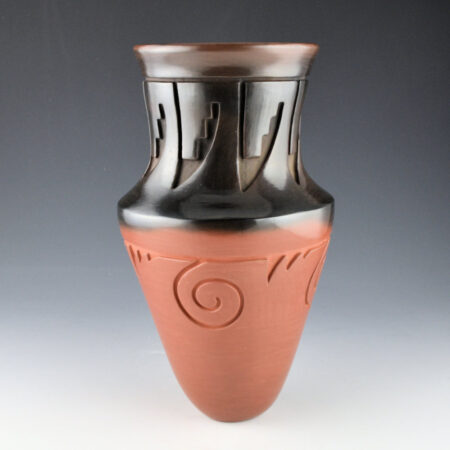 Alternative view of Roller, Ryan - 10" Tall "Two-Tone" Jar with Feather and Cloud Designs (2003)