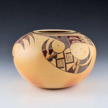 Alternative view of Benn, Shirley Nampeyo - Bowl with Hummingird Moths and Bat Wings (1990s)