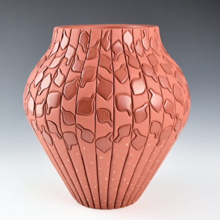 Alternative view of Tafoya, Stephanie - "Unity" Water Jar with 144 Carved Aspen Leaves