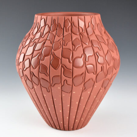 Tafoya, Stephanie - "Unity" Water Jar with 144 Carved Aspen Leaves