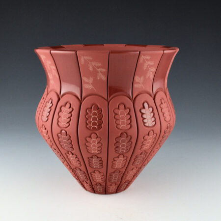 Alternative view of Tafoya, Stephanie - "Endurance" Water Jar with 80 Carved Pine Cones and Pine Needles