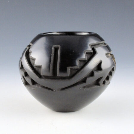 Alternative view of Gutierrez, Teresa -Bowl with Carved Rain and Mesa Designs