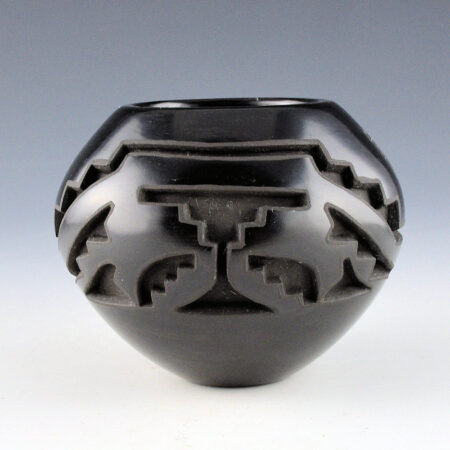 Gutierrez, Teresa -Bowl with Carved Rain and Mesa Designs