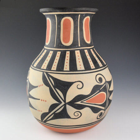 Tenorio, Thomas - 11" Tall Water Jar with Sun and Plant Designs (2003)
