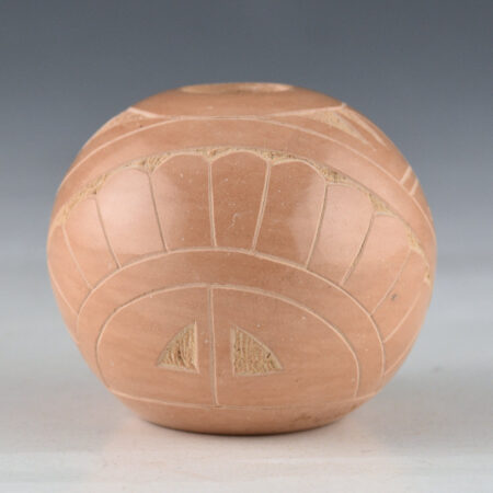 Alternative view of Tapia, Tom - Tan Seedpot with Katsina and Sun Designs (1980s)