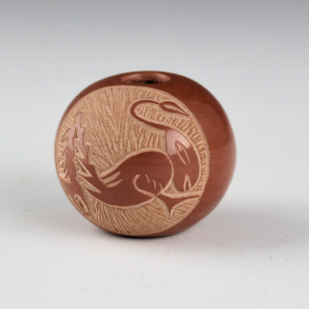 Haungooah, Art Cody - Seedpot with Grasshopper (1974)