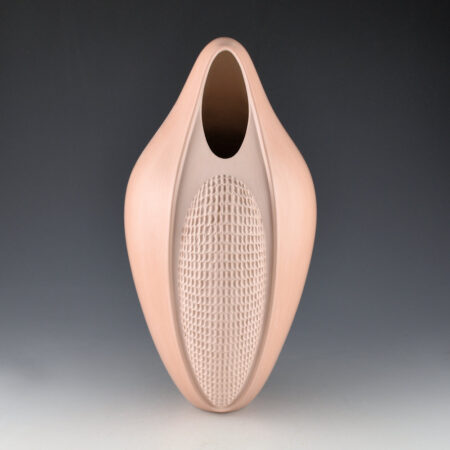 Qoyawayma, Al - "Corn Maiden" Mauve Colored Clay Figure (1985)