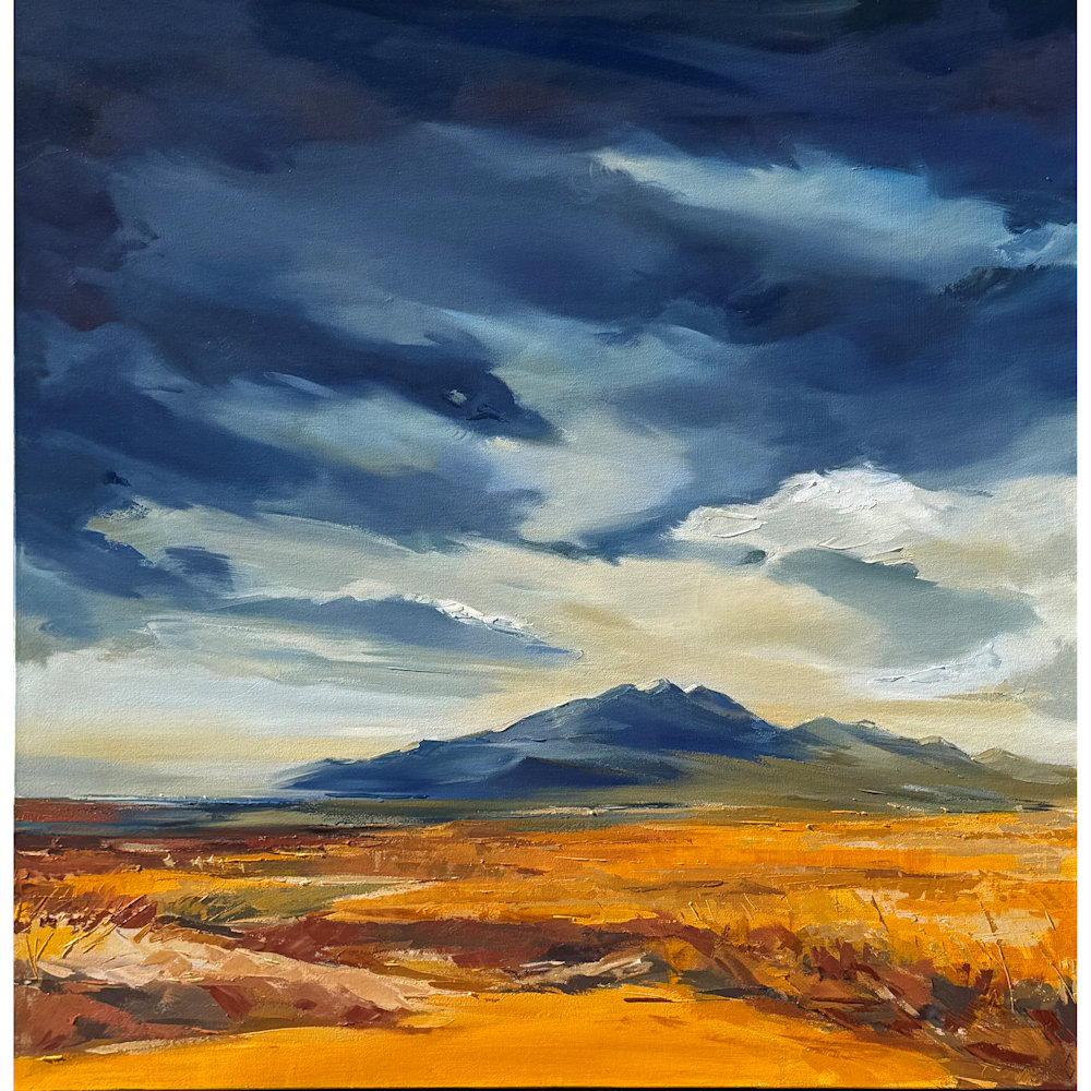 Vargas, Andrea - "Mountain Peaks", Oil on Linen (36" x 36")
