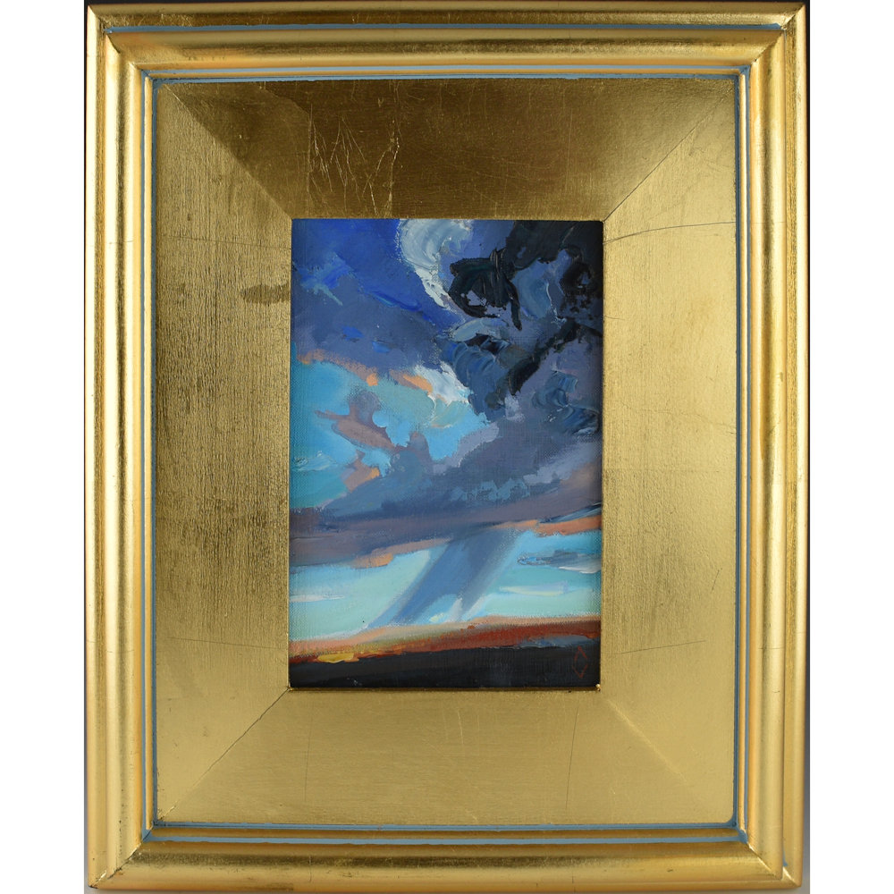 Vargas, Andrea - "Rain Drops Over Hot Desert Sands", Oil on Board (5 x 7)