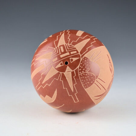 Alternative view of Tafoya, Camilio - Seedpot with Duck and Sunface (1978)