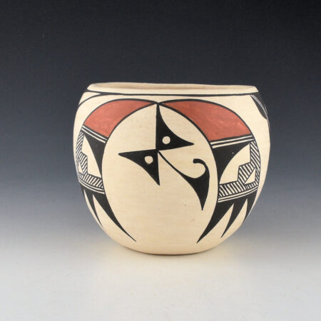 Alternative view of Chavez, Clara Histia - Bowl with Acoma Birds and Butterfly (1970s)