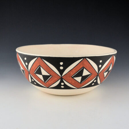 Chavez, Clara Histia - Open Bowl with Star Designs (1970s)