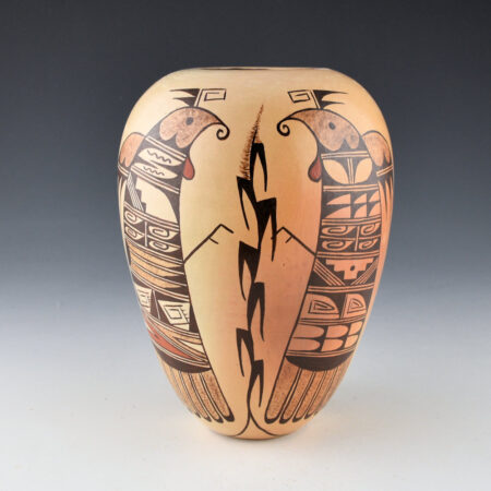 Komalestewa, Cynthia Sequi - Tall Jar with Hummingbirds and Corn (1990's)