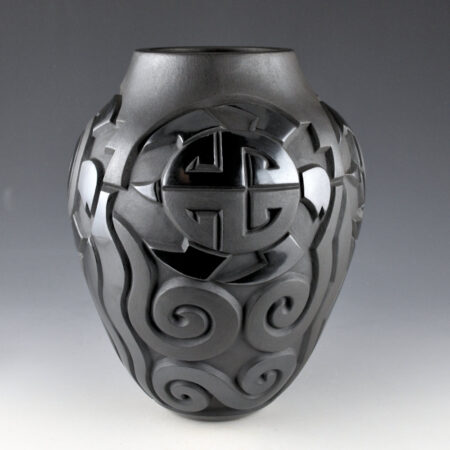 Alternative view of Begay, Daniel - "Follow Your Path" 9" Tall Jar with Four Turtles