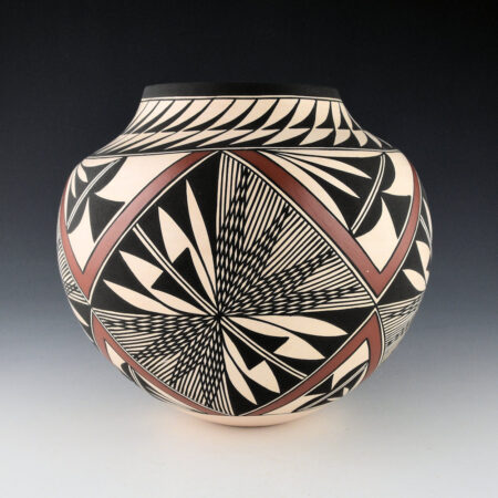 Alternative view of Patricio, Georgia - Jar with Spiraling Feathers, Rainclouds, and Plant Designs