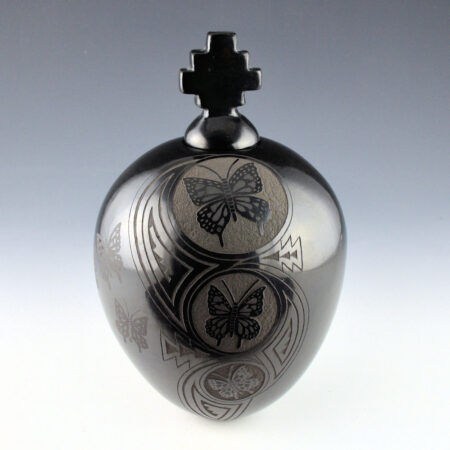 Medicine Flower, Grace - 8" Tall Jar with 10 Butterflies and Star Lid (1985)