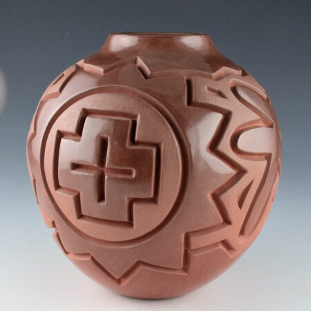 Alternative view of Begay, Jr., Harrison - Brown Fired Jar with Dragonflies and Stars (2003)