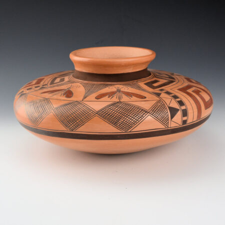 Sahme, Jean - 9.5" Wide Jar with Moth Designs (1980s)