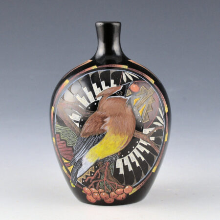 Alternative view of Tafoya, Jennifer - Jar with Cedar Waxwing and Baltimore Orioles (2014)