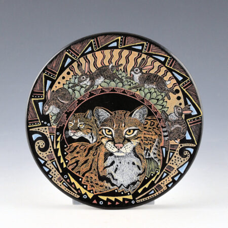 Tafoya, Jennifer - Plate with Ocelots and Rabbits (2013)
