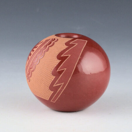 Alternative view of Lonewolf, Joseph - Red Mimbres Turkey Bowl (1974)