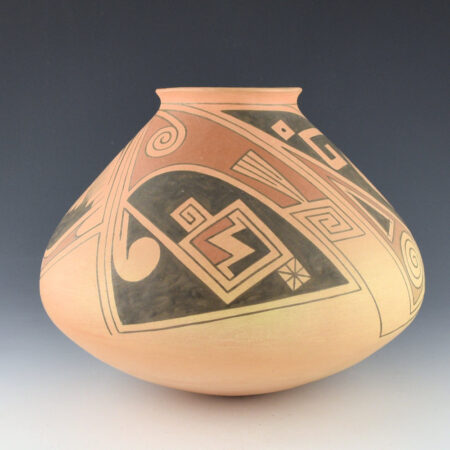 Alternative view of Quezada, Juan - Jar with Casa Grande Designs (1980s)