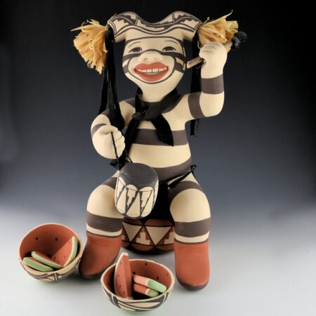 Wall, Kathleen - Sitting Koshari Drummer on a Drum (12 pieces)