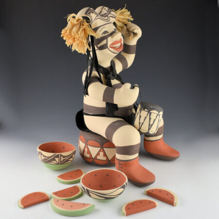 Alternative view of Wall, Kathleen - Sitting Koshari Drummer on a Drum (12 pieces)