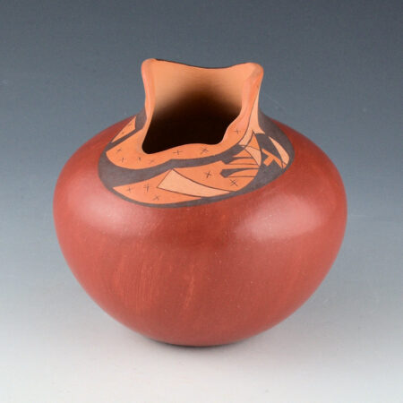 Alternative view of Namingha, Les - "Rainbow Spring" Multi-Color Traditionally Painted Jar (1993)