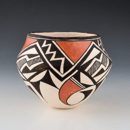 Alternative view of Lewis, Lucy - Water Jar with Swirling Birds and Lightning Designs (1970s)