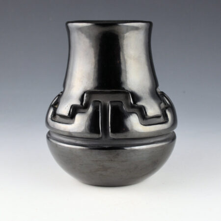 Alternative view of Tafoya, Margaret - Long Neck Jar with a Mesa, Cloud, and Rain Design (1950s)