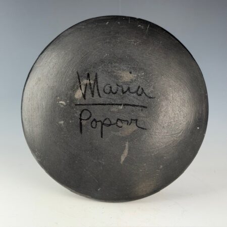 Alternative view of Martinez, Maria - Blackware Plate with Bird Wing and Seed Designs “Maria Popovi” (1956-9)