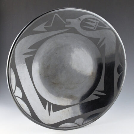 Alternative view of Martinez, Maria   -12" Gunmetal Plate with Avanyu "Maria Popovi" (1956-9)