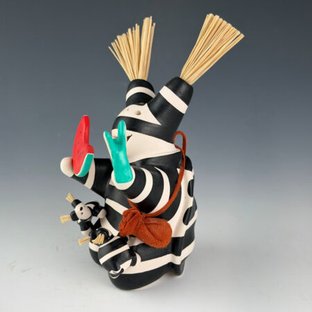 Alternative view of Chitto, Randall - Turtle Storyteller with Two Kids, Watermelon and Hummingbird