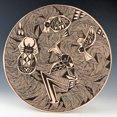Lucario, Rebecca - 8.5" Diameter Plate with Mimbres Insects (1983)