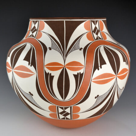 Patricio, Robert - 11.5" Wide "Rainbow Flowers" Water Jar