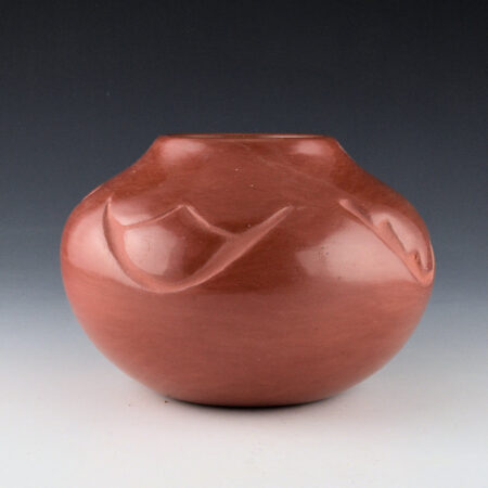 Gonzales, Rose - Red Jar with Cloud Designs (1960s)