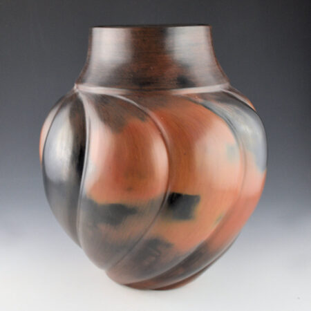 Alternative view of Manymules, Samuel - 11" Tall Jar with 9 Swirling Melon Ribs