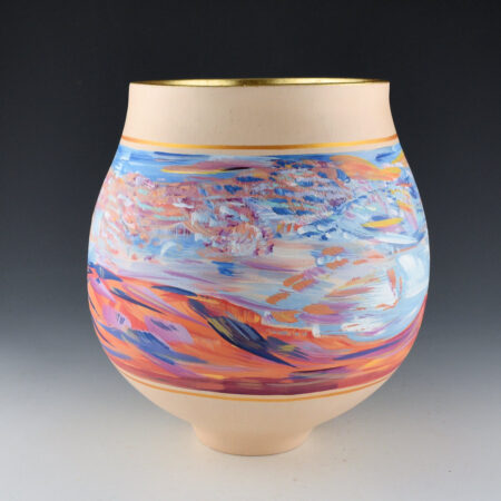 Romero, Santiago - "Sunset on the Mesas" Tall Jar